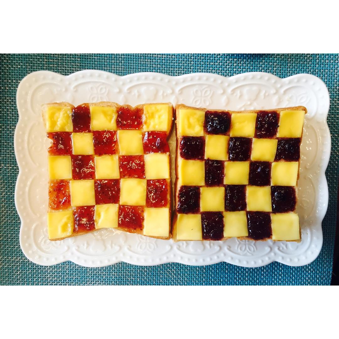 超炫酷的棋盘烤吐司