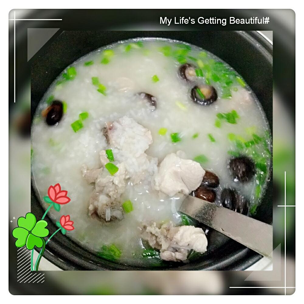 香菇猪骨粥的做法