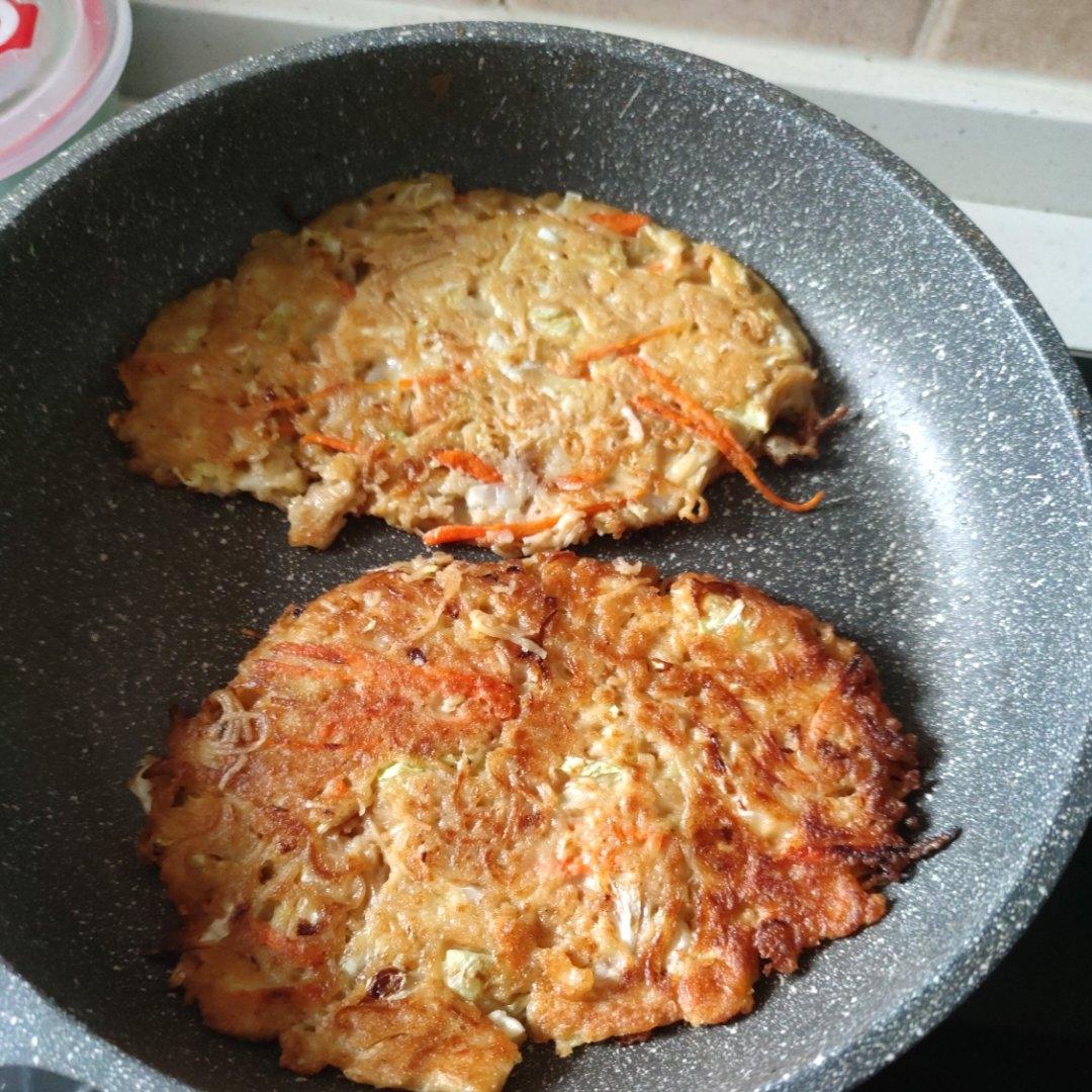 面条菜煎饼【剩面条的再造之光】