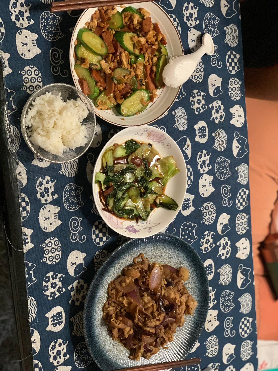 青菜烧香菇