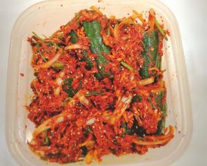 韩式黄瓜辣泡菜（不加糖的食谱）Oisobagi kimchi的做法 步骤6