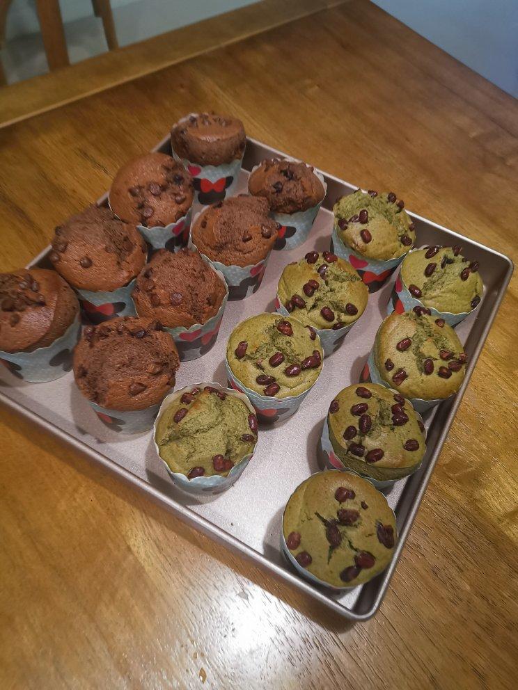 网红星巴克甜品，爆头抹茶麦芬小蛋糕