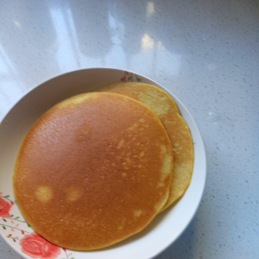 鸡蛋玉米饼（附松饼煎圆的方法）