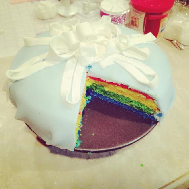 翻糖彩虹蛋糕的做法