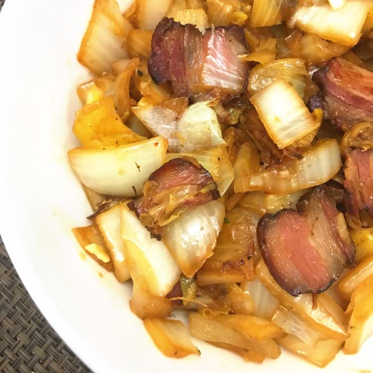 腊肉炒白菜