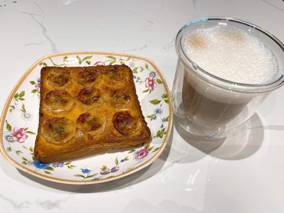 空气炸锅之香蕉吐司(香甜)