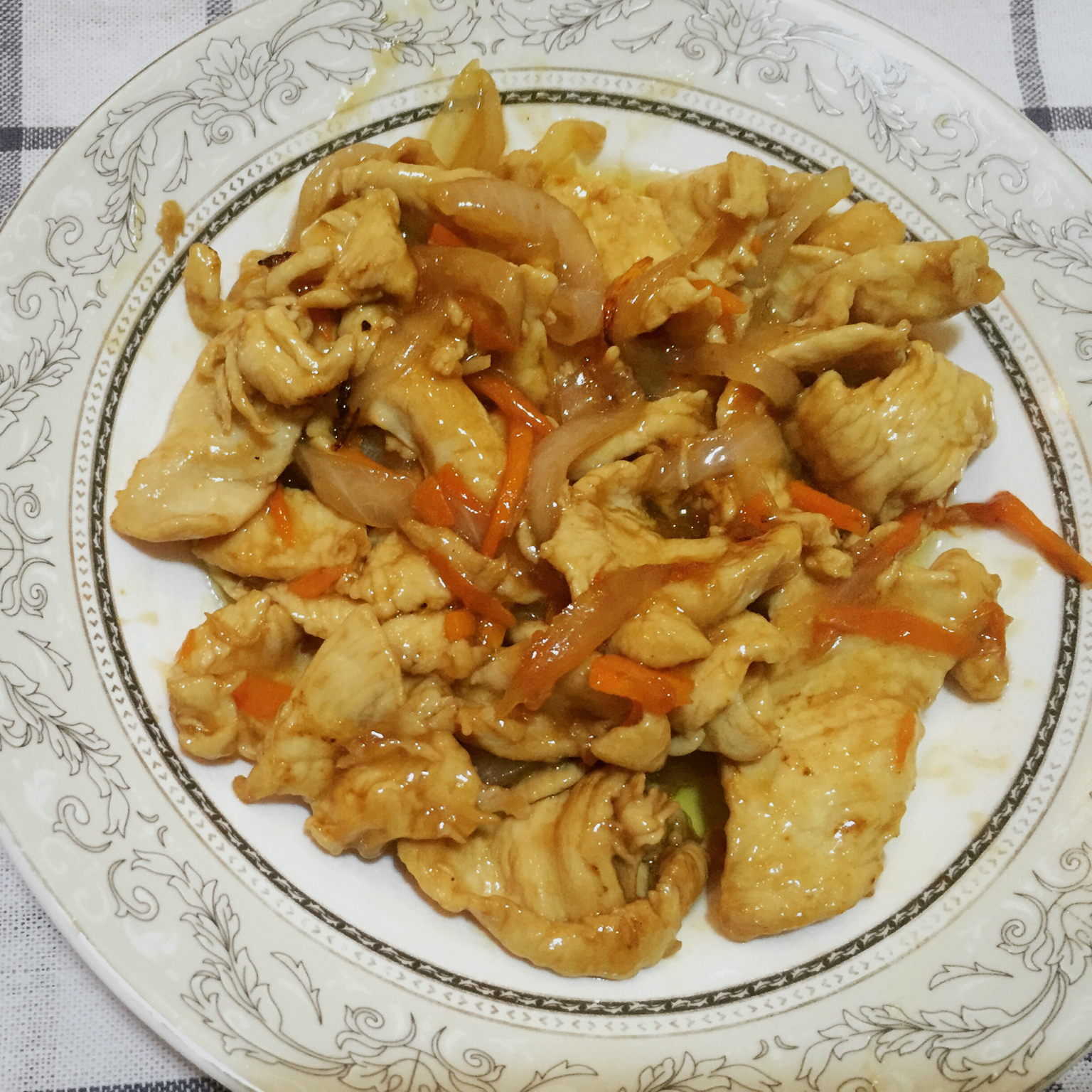 curry小妞做的蚝油鸡胸片