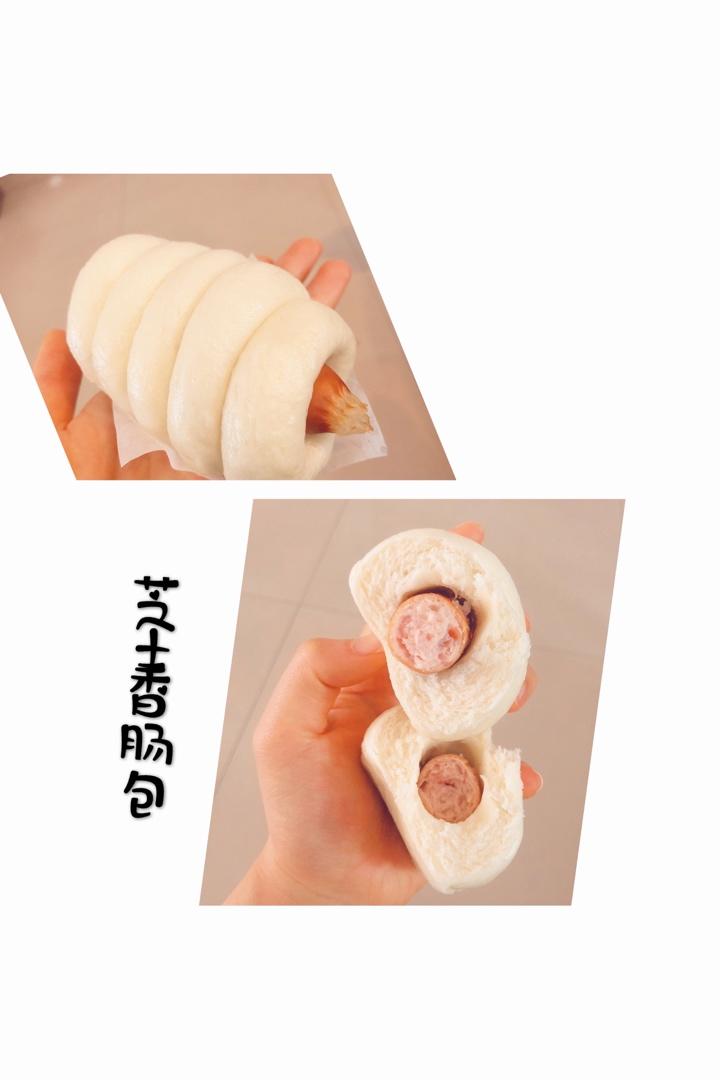 只需一次发酵---松软奶香香肠包