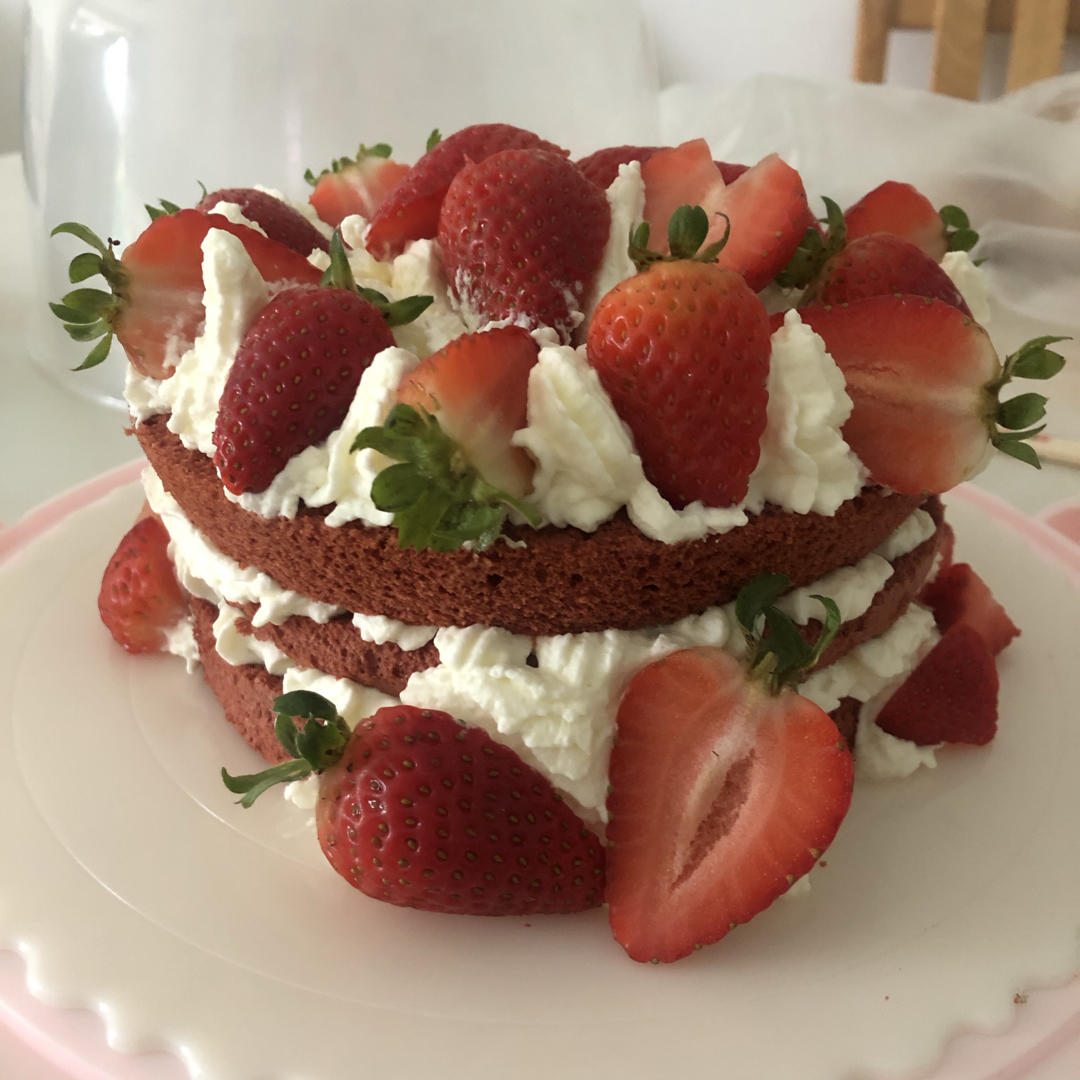 红丝绒戚风蛋糕！6寸戚风蛋糕胚！ 无泡打粉改良剂！在家轻松做出高颜值蓬松细腻的蛋糕