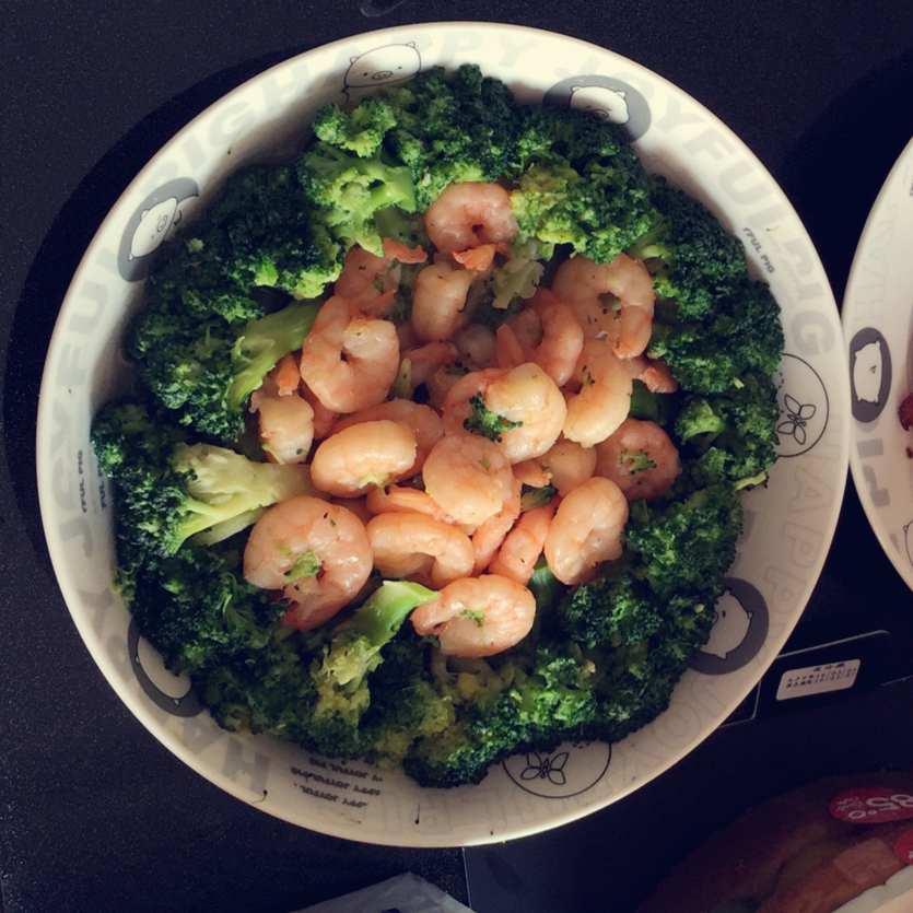 西兰花炒鲜虾仁