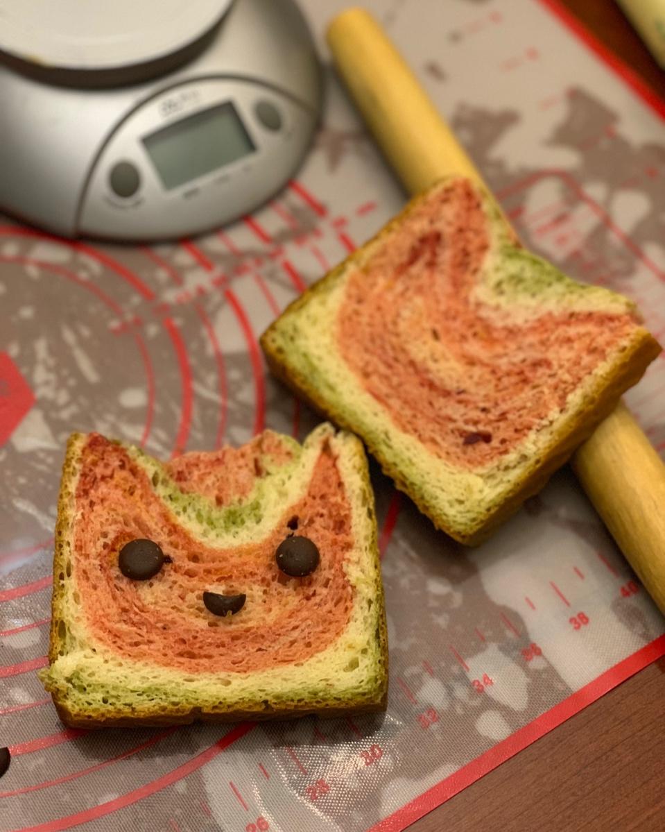 西瓜吐司(中种北海道吐司)