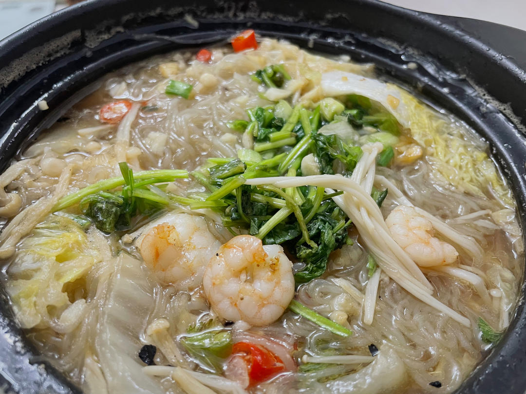 虾仁粉丝煲