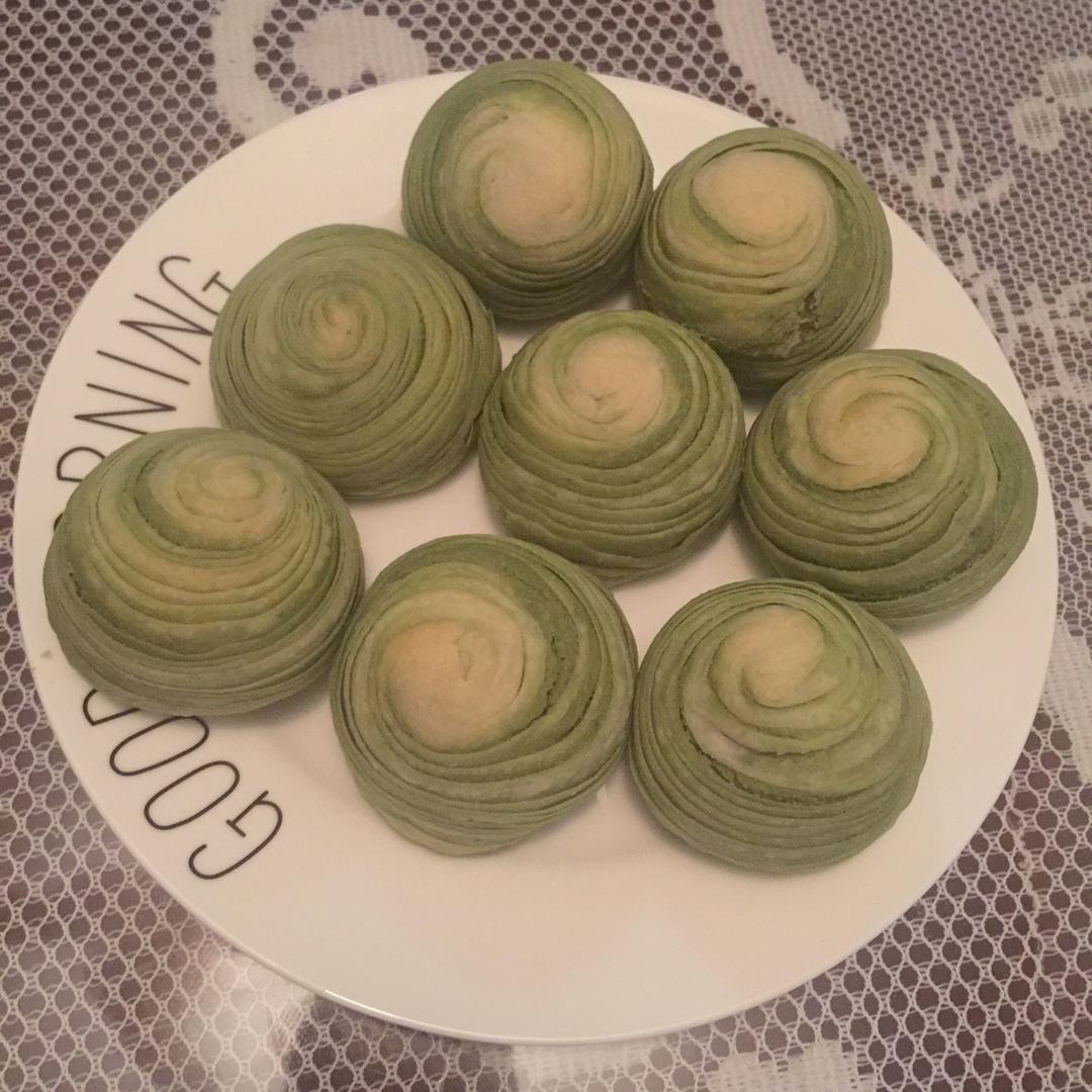 蛋黄酥~紫薯、抹茶、原味~花好月圆，中秋快乐~内附一次做六色蛋黄酥方法~