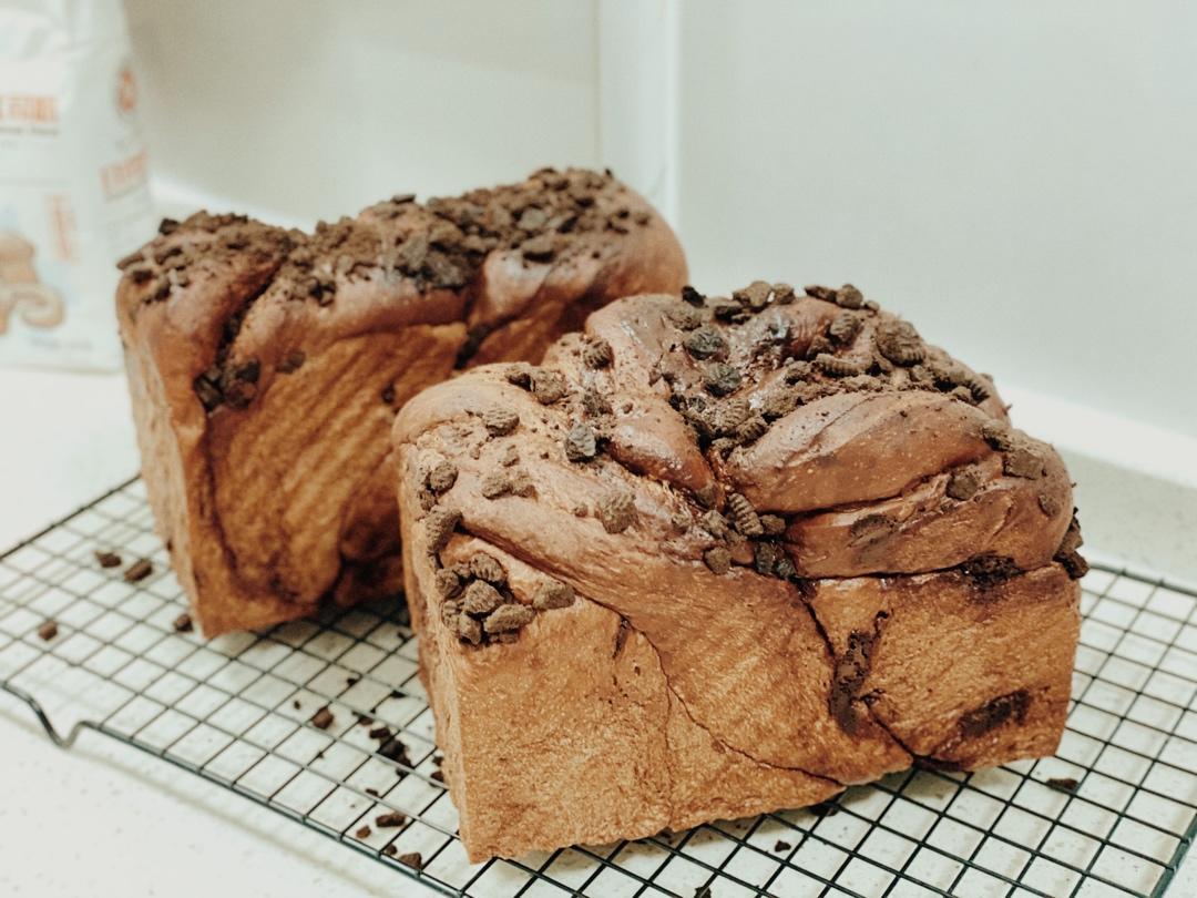 雪山巧克力吐司（巧克力奥利奥吐司面包）