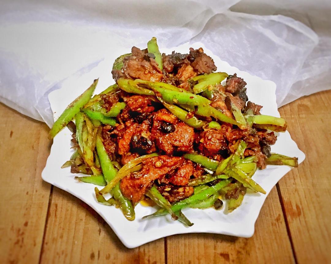 青椒豆豉炒肉的做法
