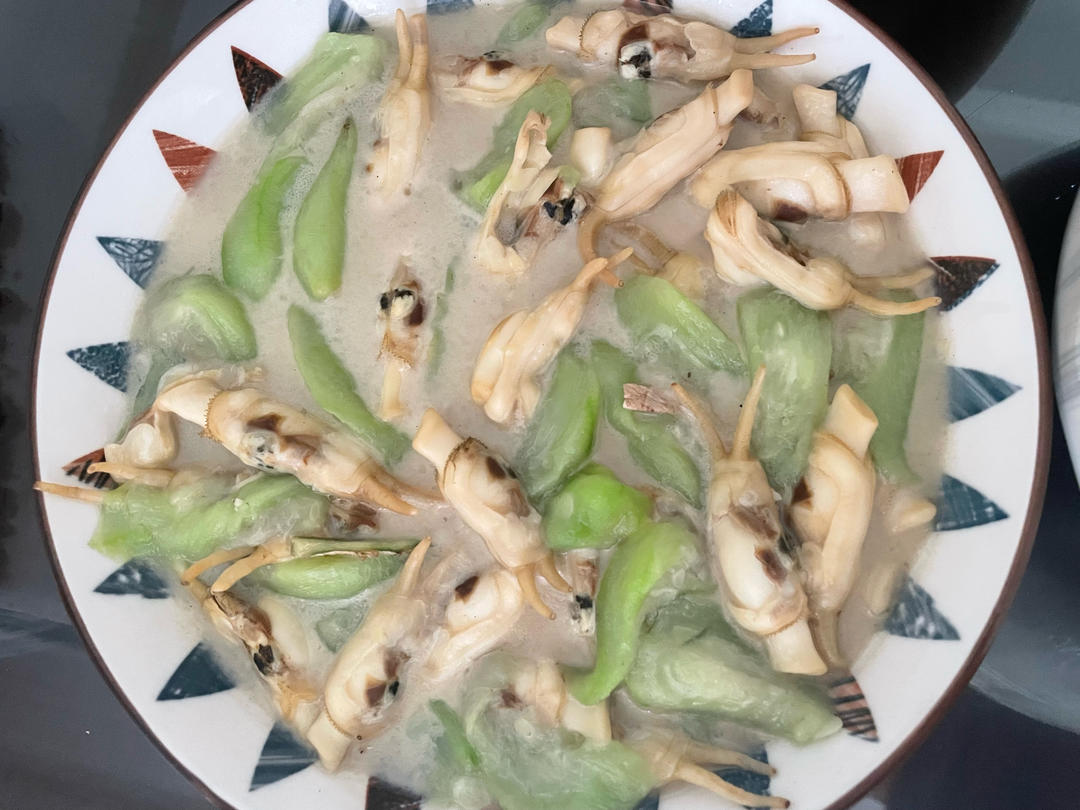 丝瓜炒蛏子