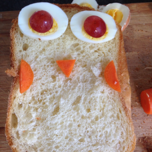 超萌猫头鹰吐司早餐