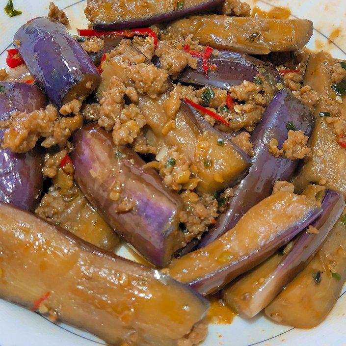 红烧肉沫茄子