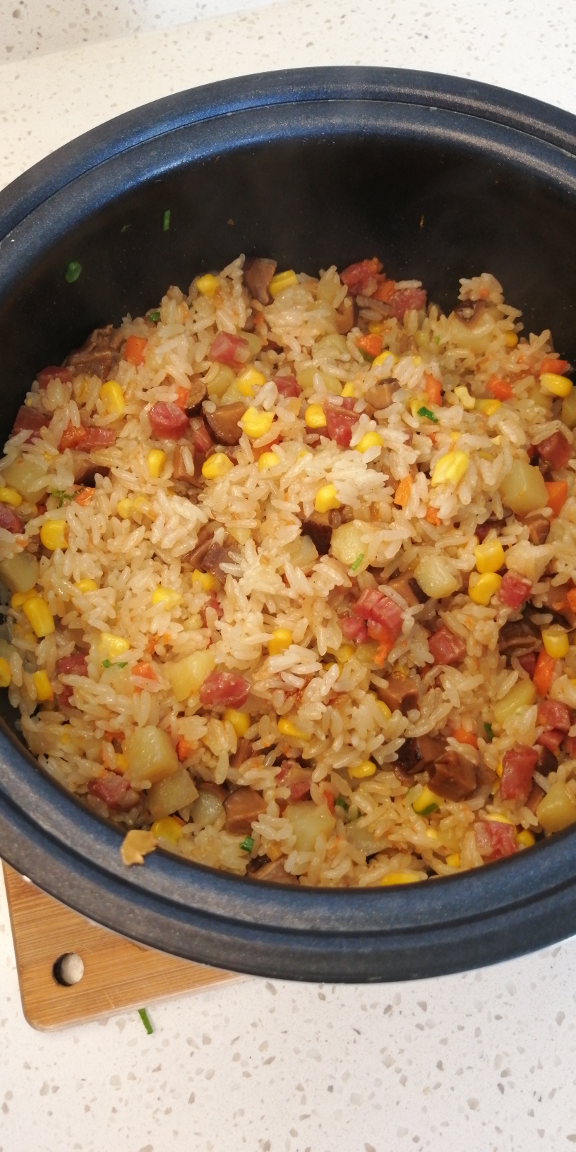 腊肠焖米饭的做法 步骤11