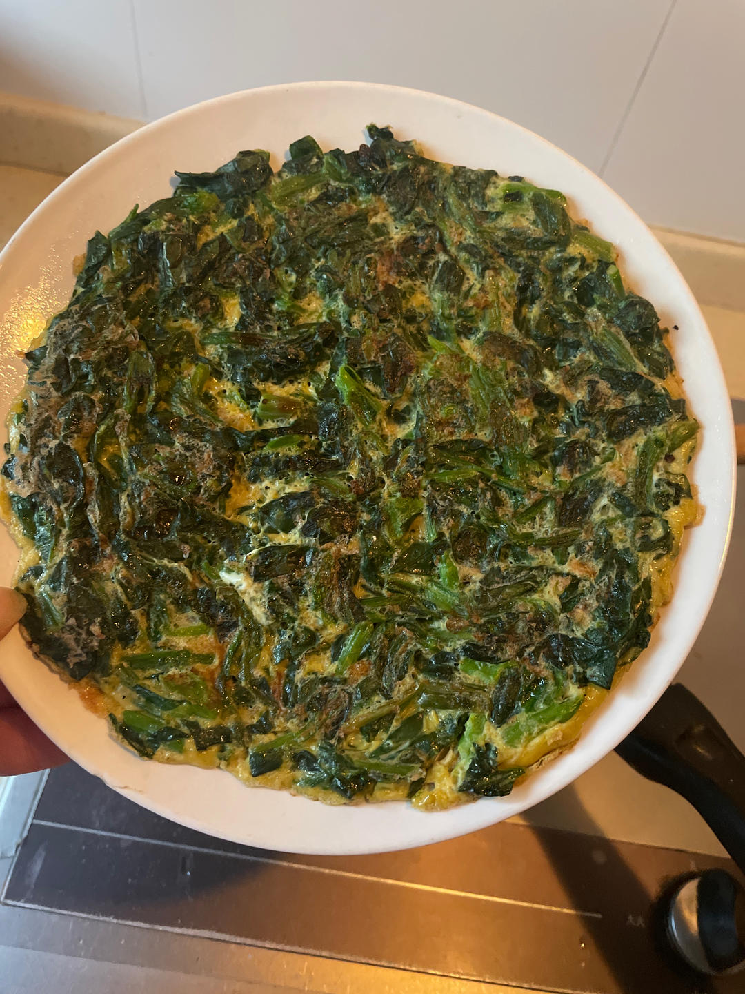 【减脂期】无油菠菜鸡蛋饼