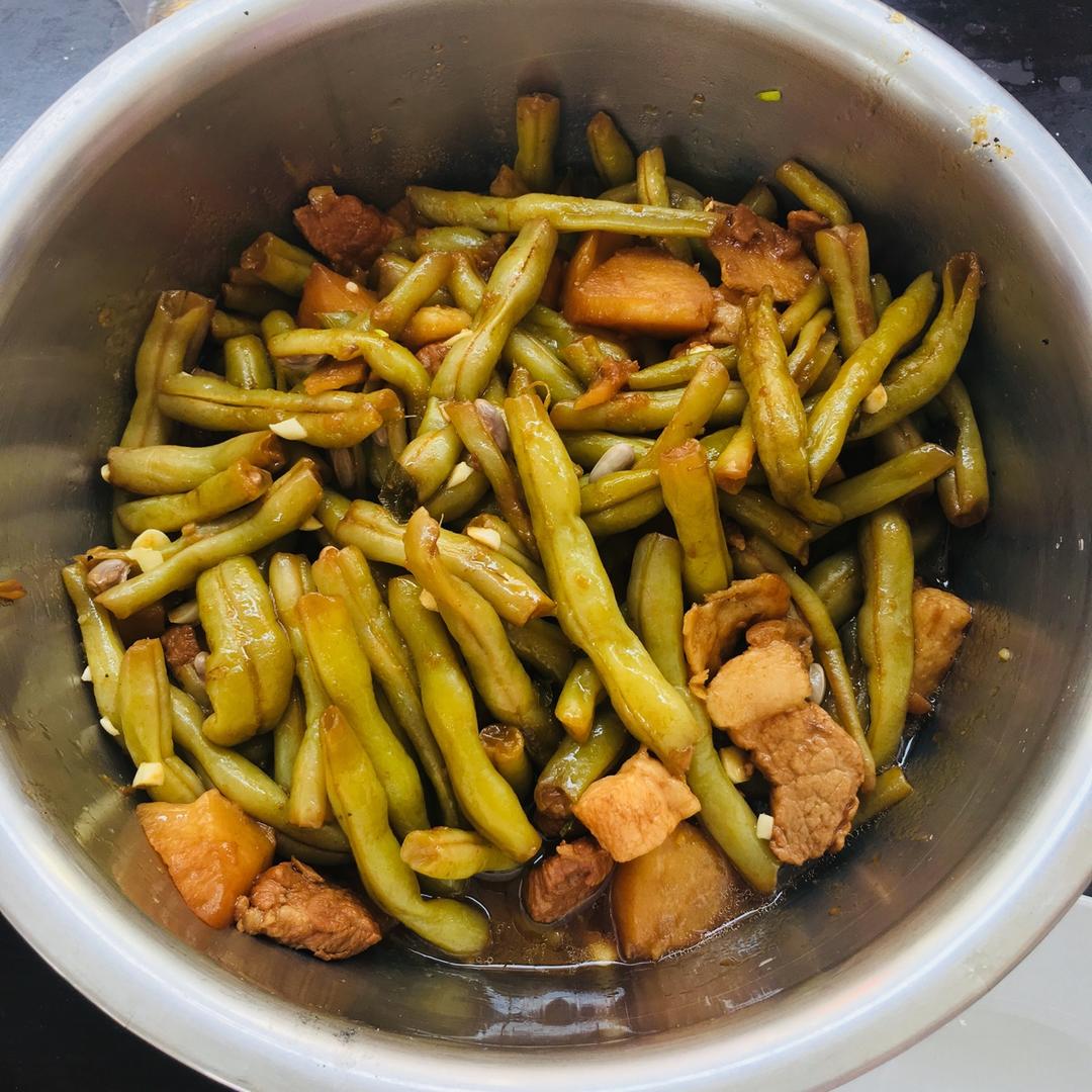 懒人饭豆角粘卷子一锅出