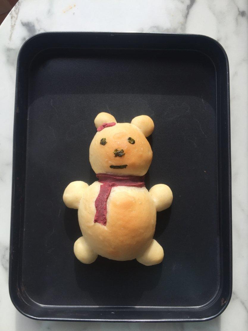 可爱小熊面包