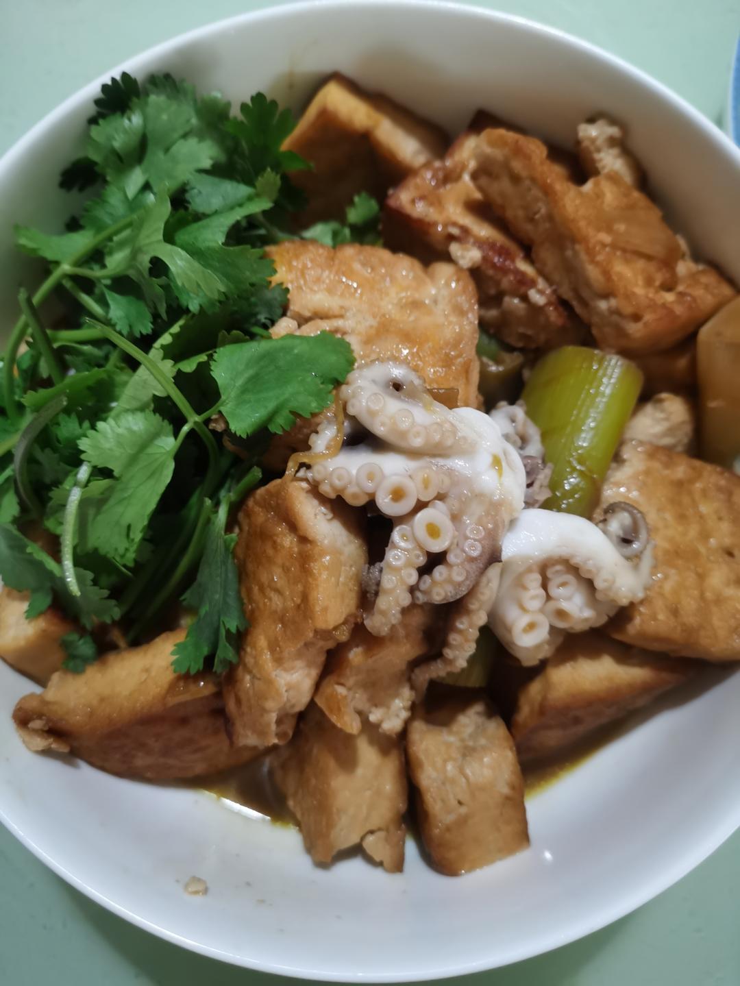 葱烧豆腐