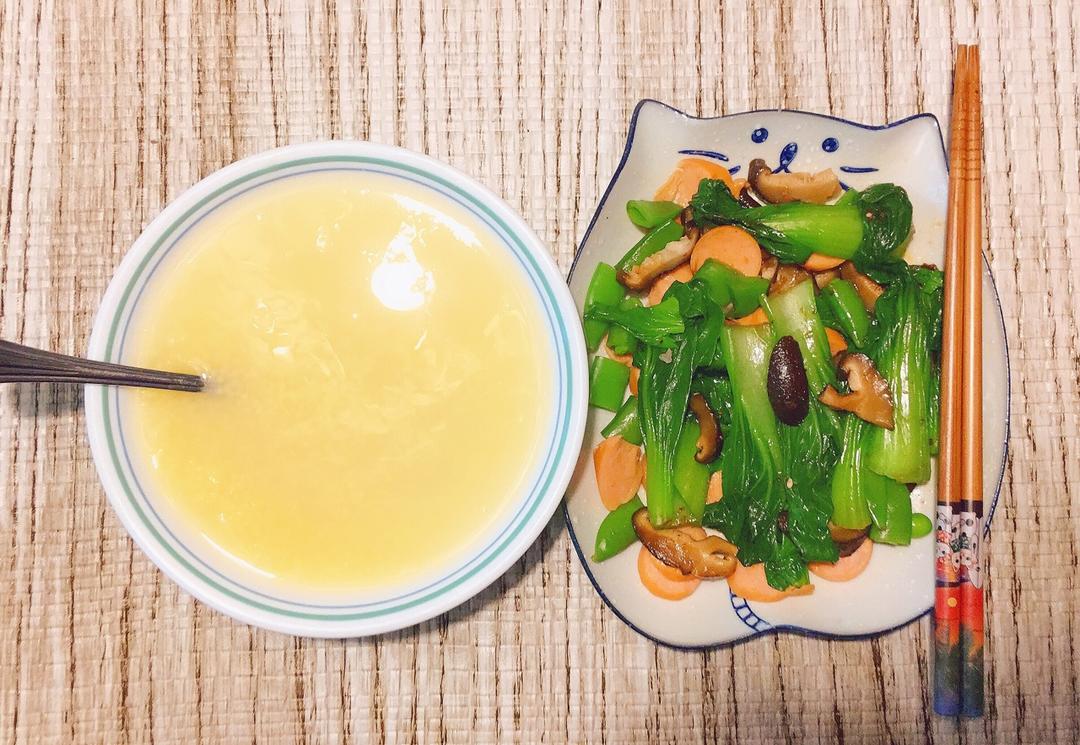 太搭配～青菜鹌鹑蛋