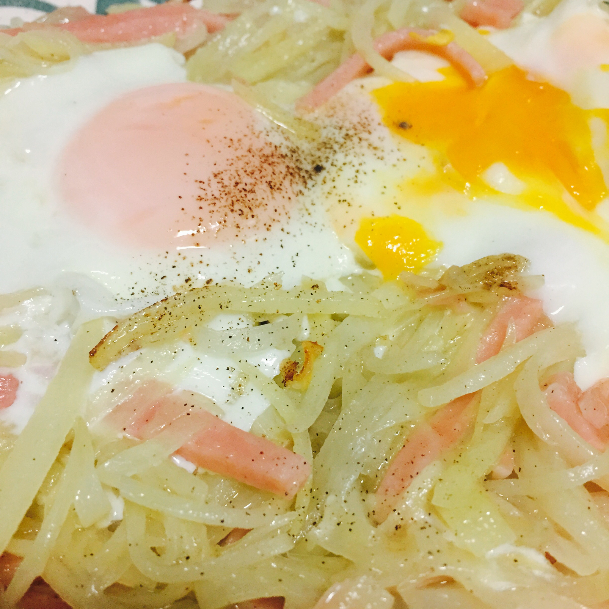 快手早餐—马铃薯火腿蛋