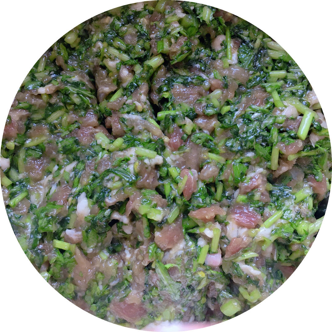 茼蒿鲜肉水饺