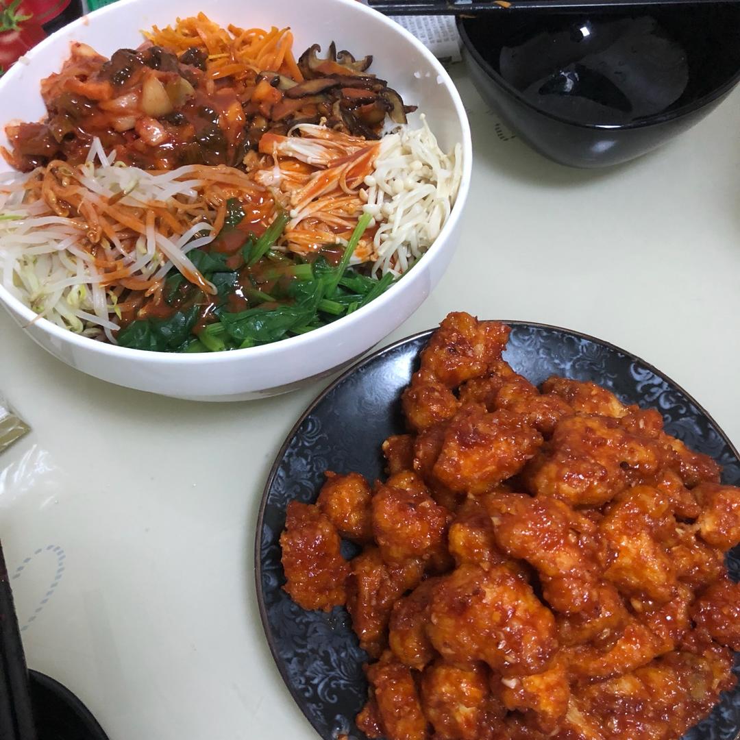 在家吃韩式炸鸡