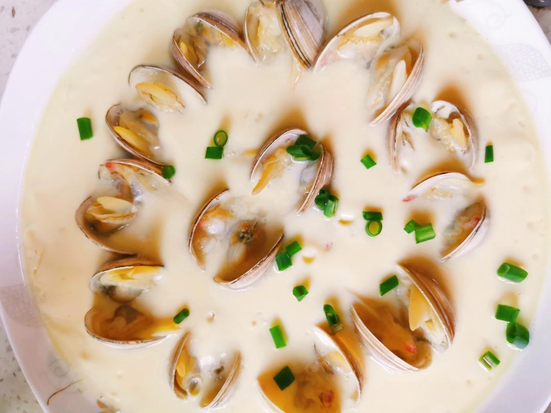 超滑嫩的蛤蜊炖蛋