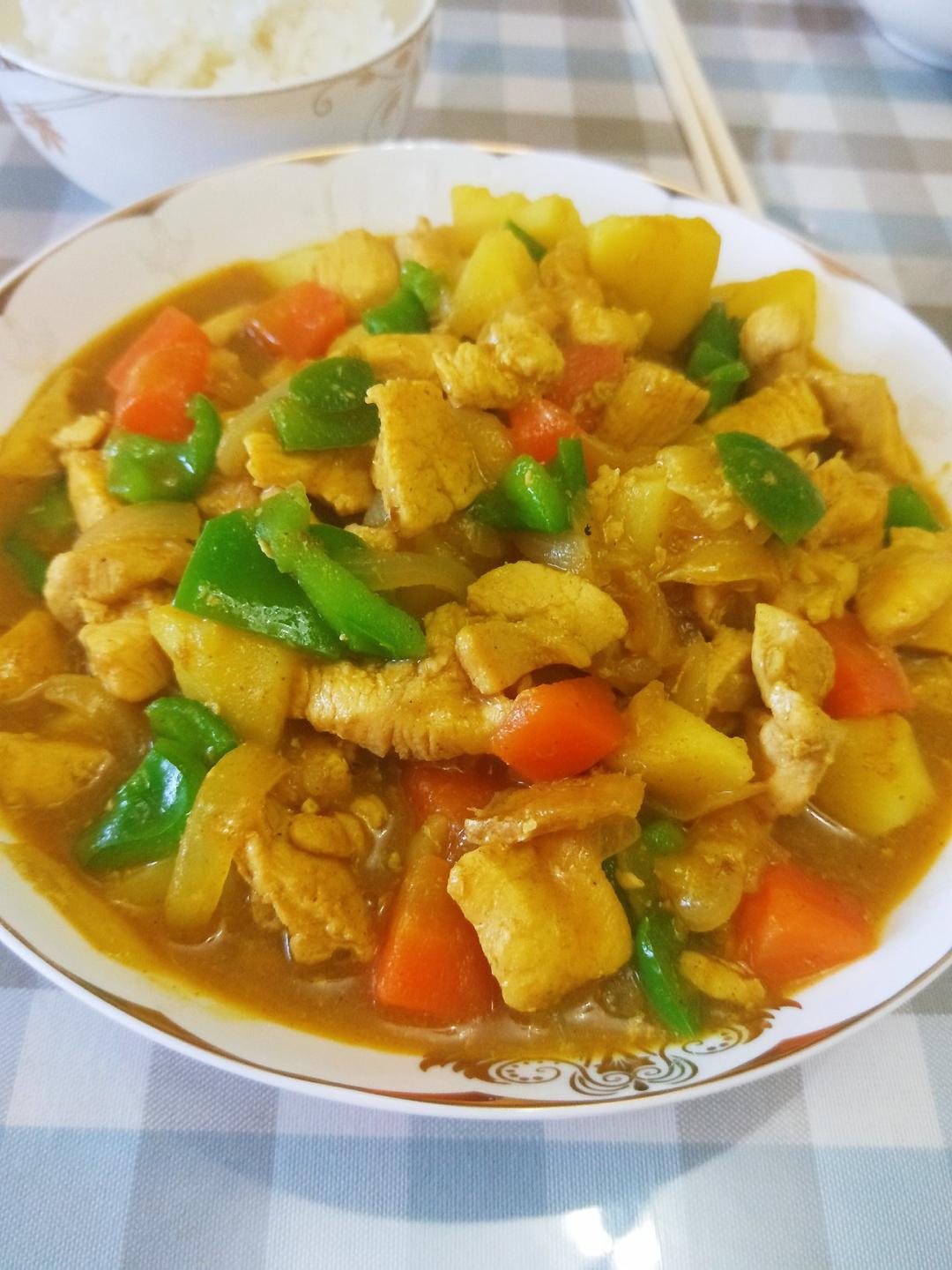 手机用户73848ir5做的土豆咖喱鸡肉