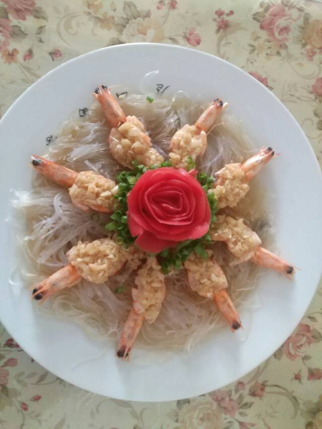 花开蒜蓉粉丝开背虾