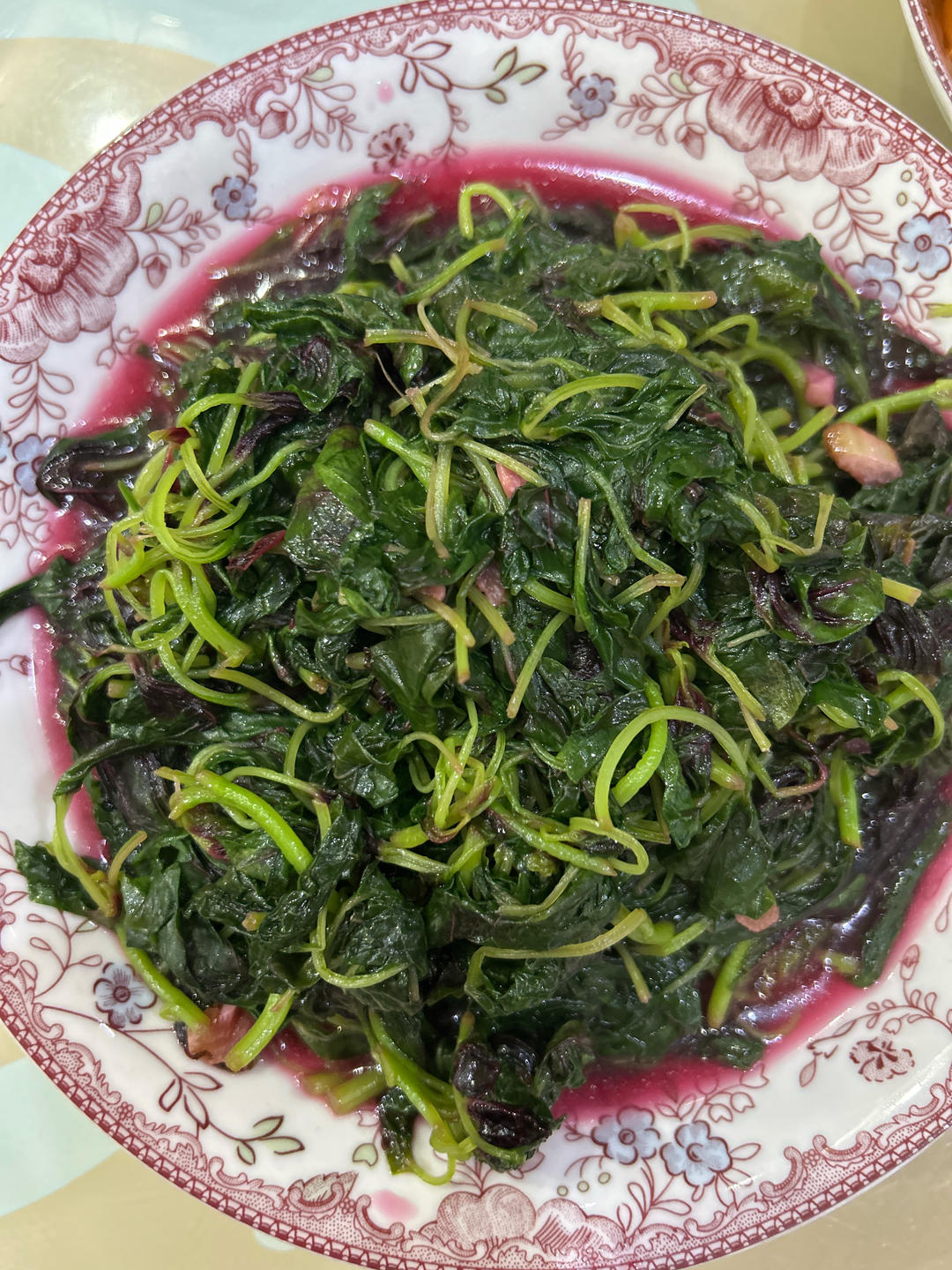 蒜炒红米苋