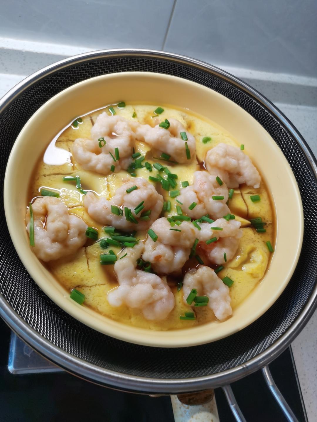 虾滑蒸蛋～最适合小孩子的美食