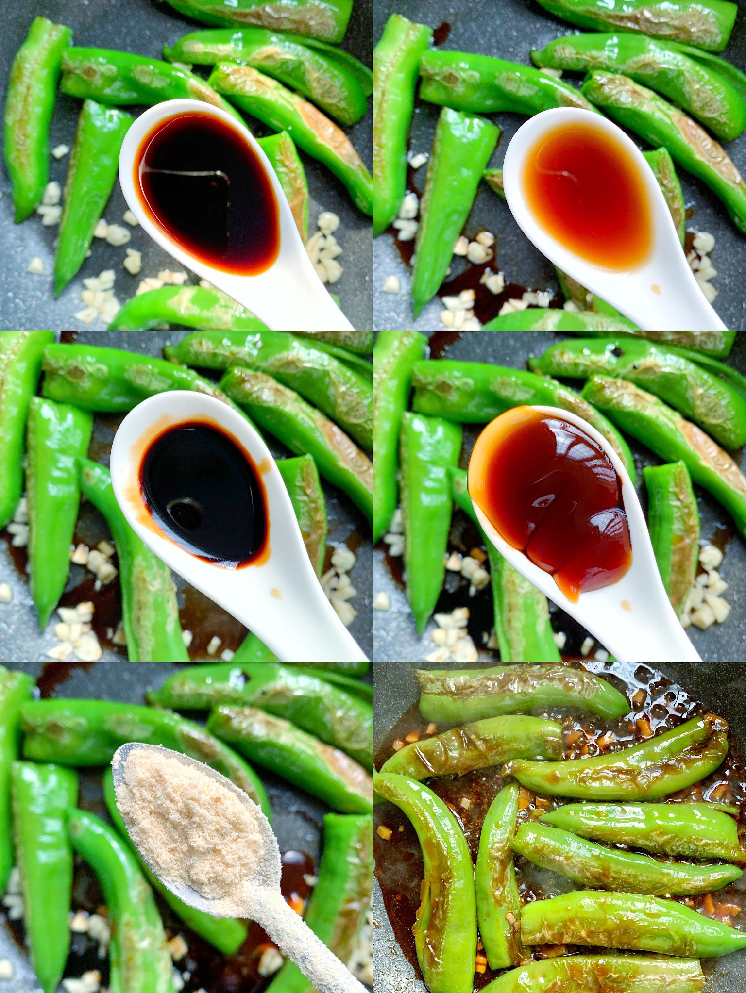 🔥巨巨下饭的快手家常菜〰️酸辣虎皮青椒‼️的做法 步骤2