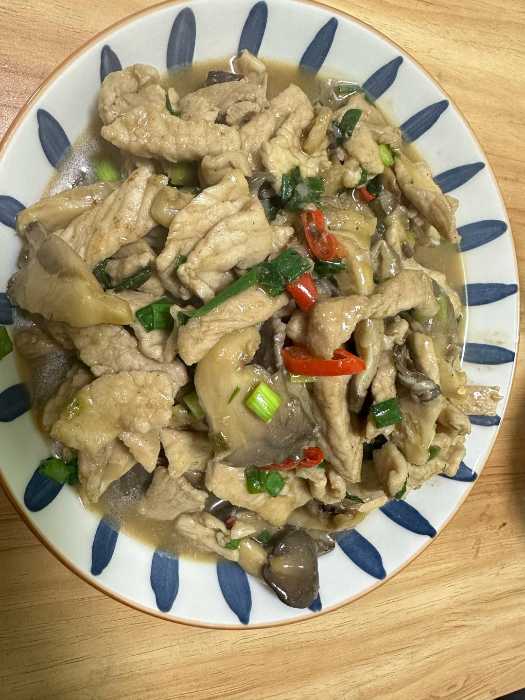 平菇炒肉片