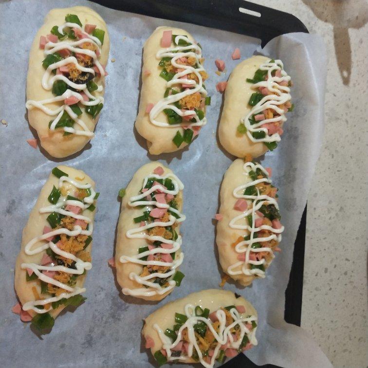 香葱火腿肉松面包