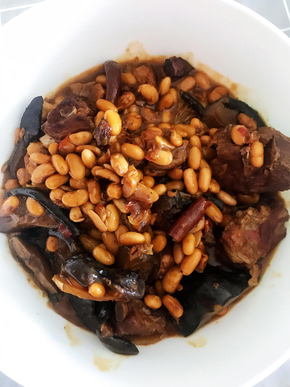 黄豆香菇烧排骨