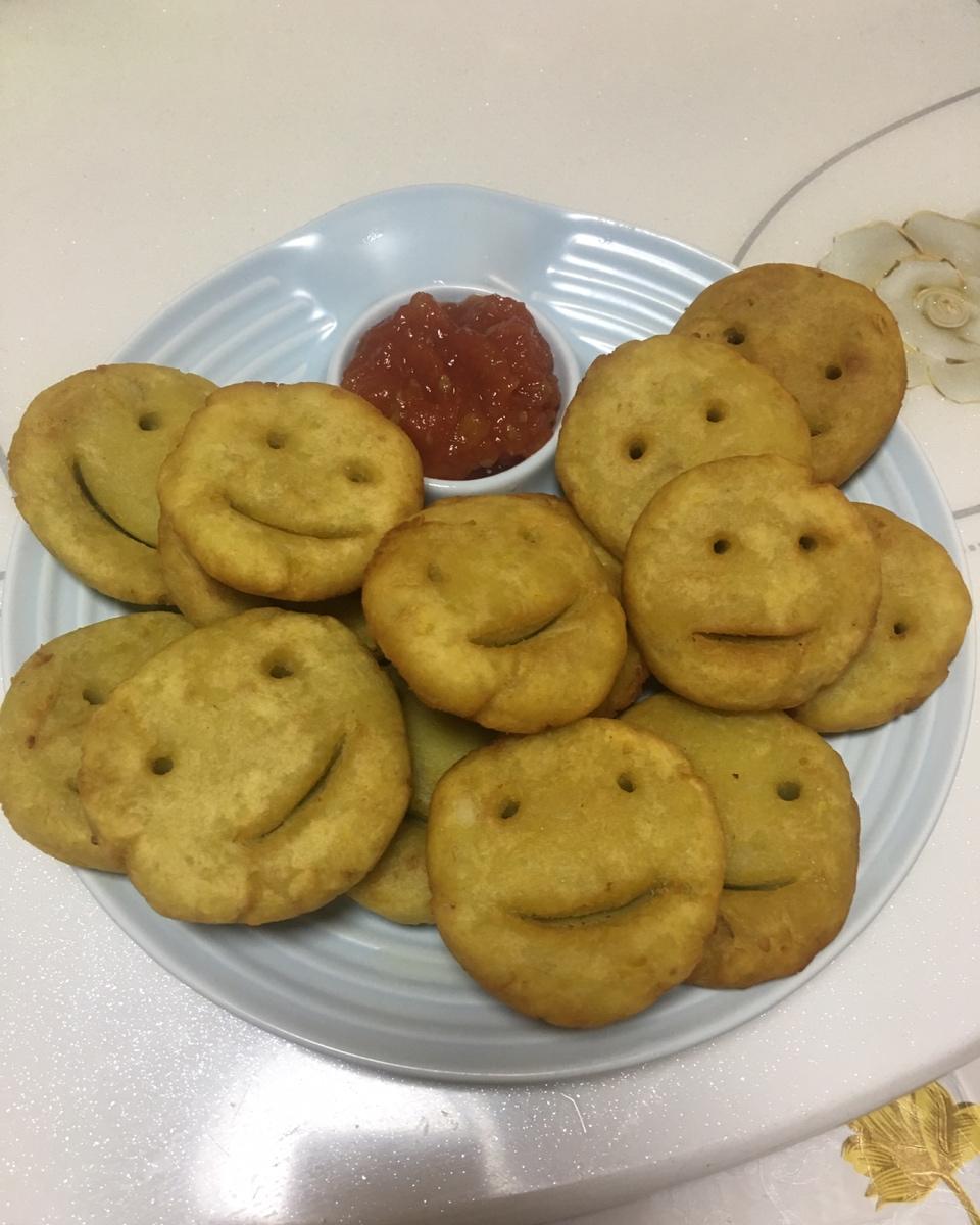 土豆笑脸饼