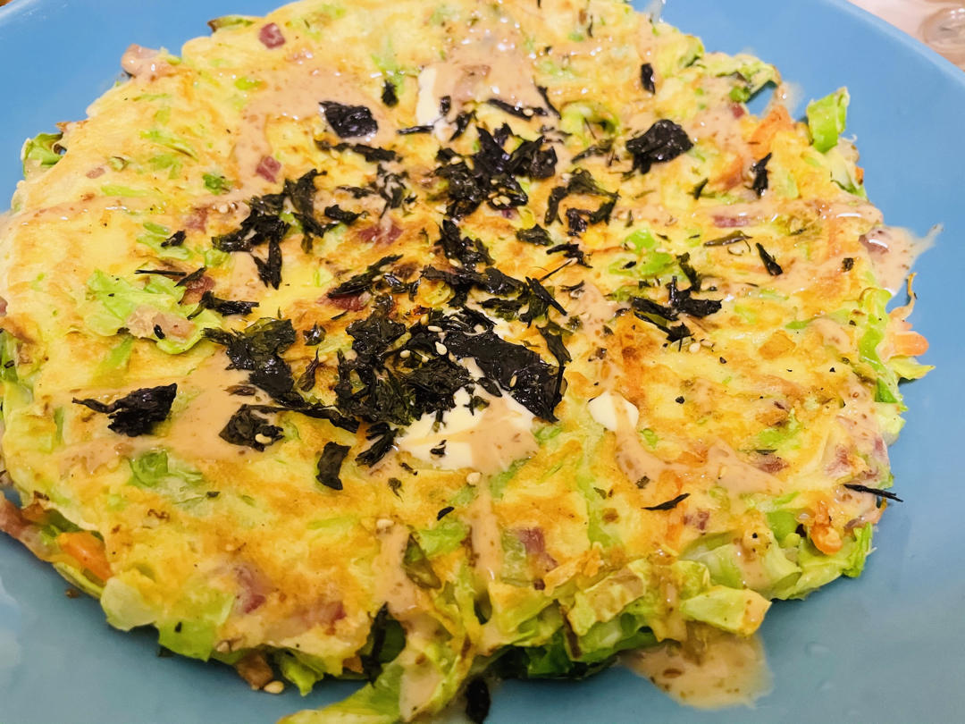 吃不胖的包菜抱蛋（日式家庭大阪烧抱蛋）减肥菜谱第一弹.营养美味.低碳水.降脂减肥.