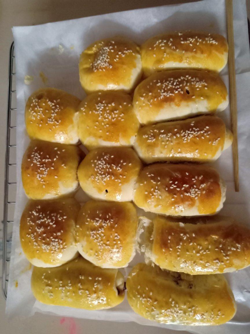 炼乳蜜豆面包卷