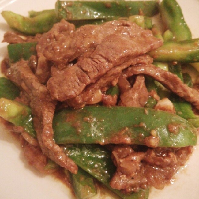 青椒牛肉丝