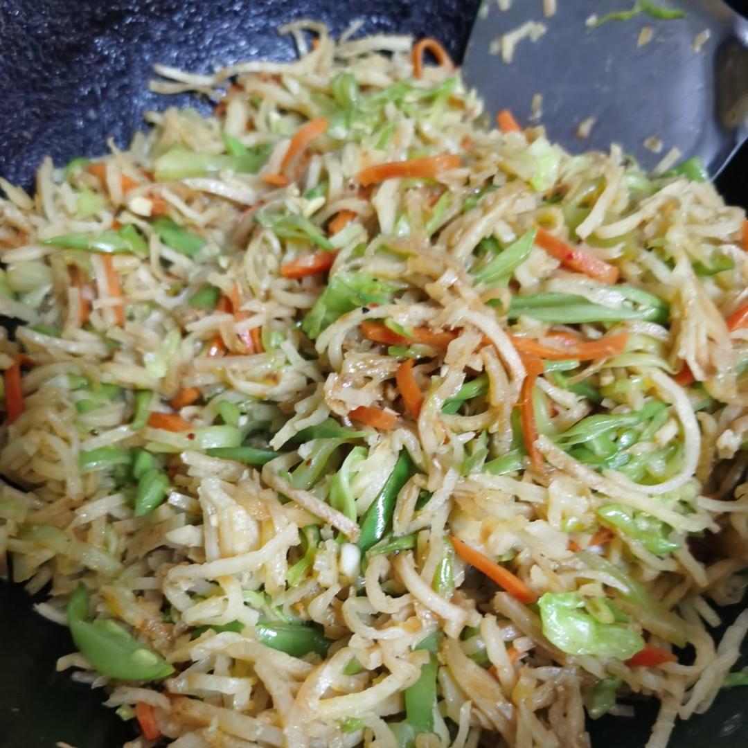 陕西私房炒饼[内附饼丝做法]