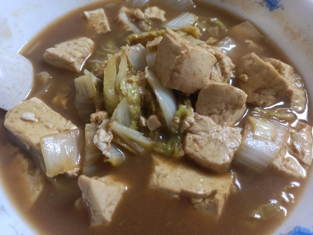 冬季最爱的家常菜！大白菜炖大豆腐或干豆腐