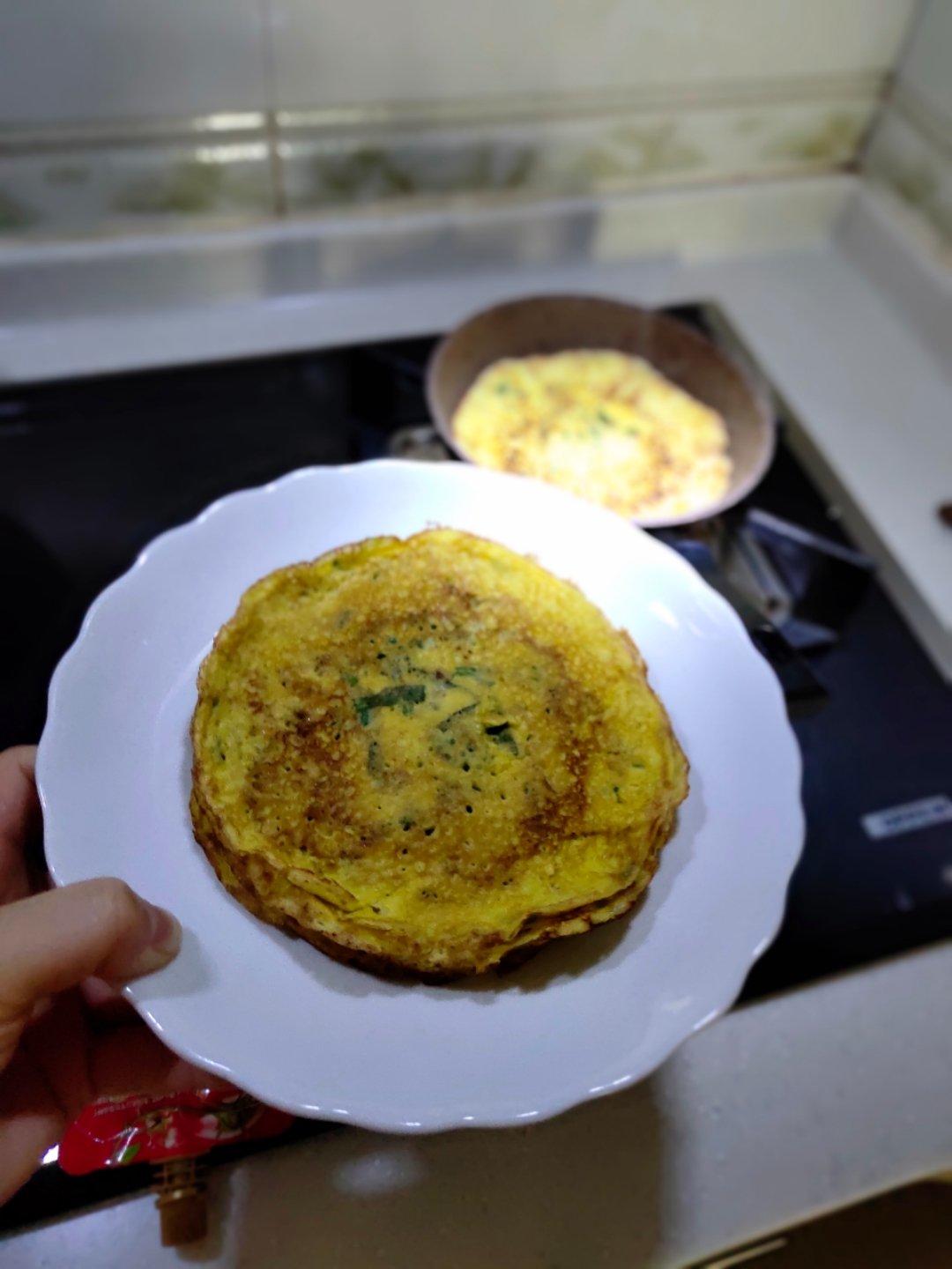 菠菜鸡蛋饼