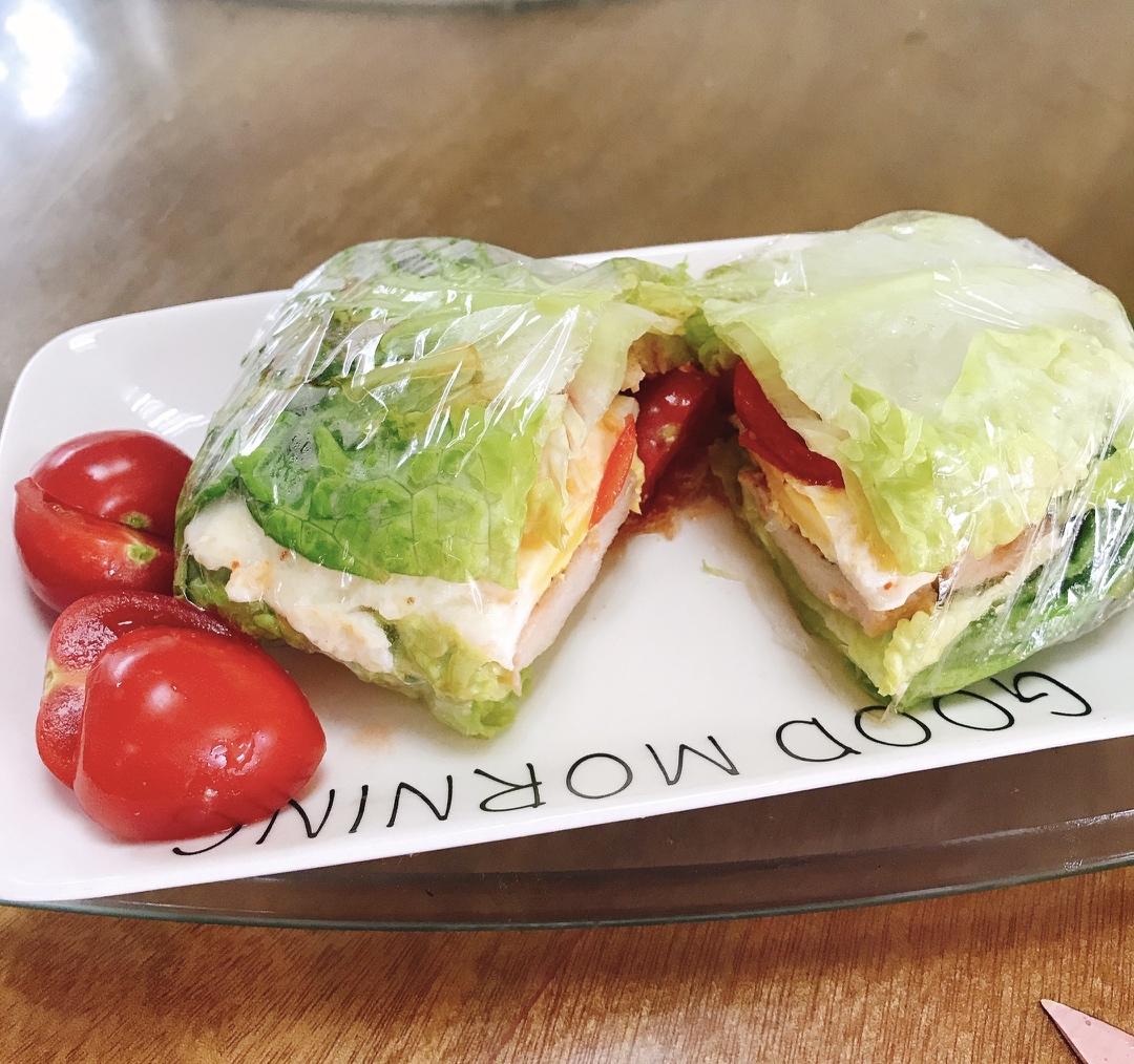 关晓彤版｜减脂生菜三明治🥪250大卡吃饱