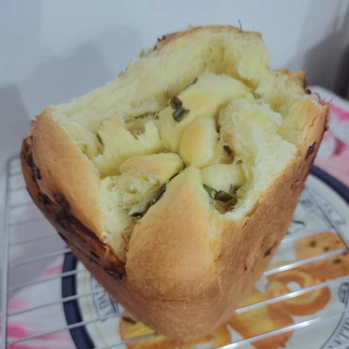 面包机做香葱肉松吐司