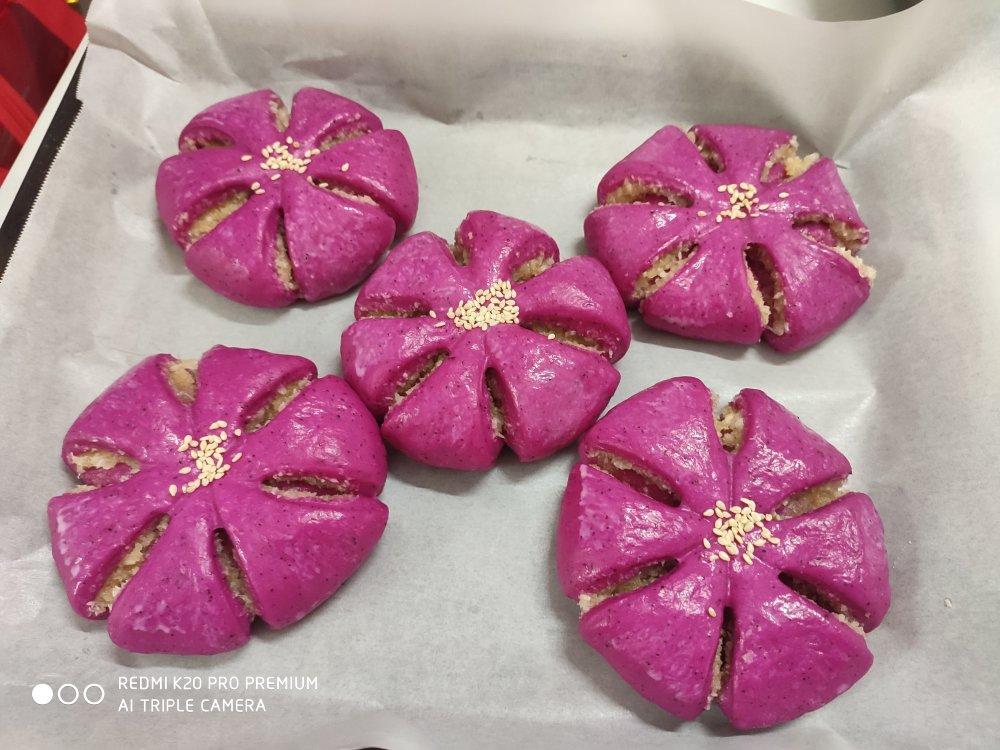 火龙果椰蓉小面包